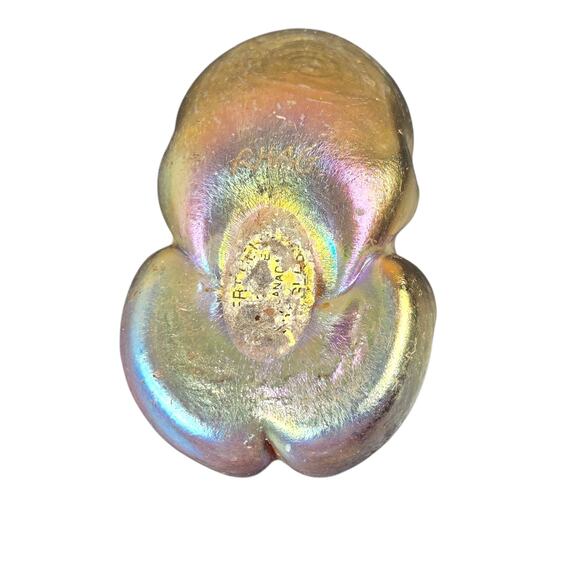 Robert Held Art Glass Iridescent Frog Paperweight Signed RHAG Hand Blown Canada - Picture 7 of 15